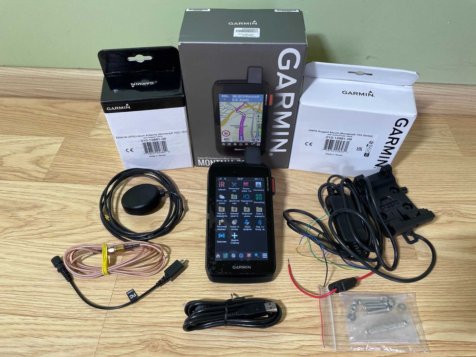 Garmin Montana 700i GPS навігатор туристичний + зовнішня антена Iridium + мотокріплення (гарний комплект)