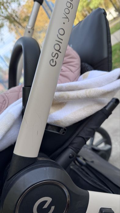 Коляска Espiro Yoga 2025 бежевая на светлой раме