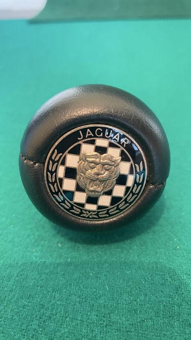 Jaguar- manete de alavanca de velocidades em pele preta