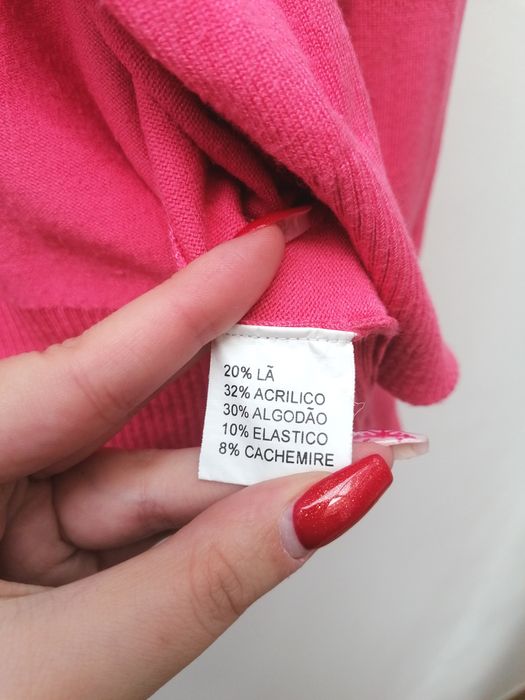 Casaco de Malha Rosa