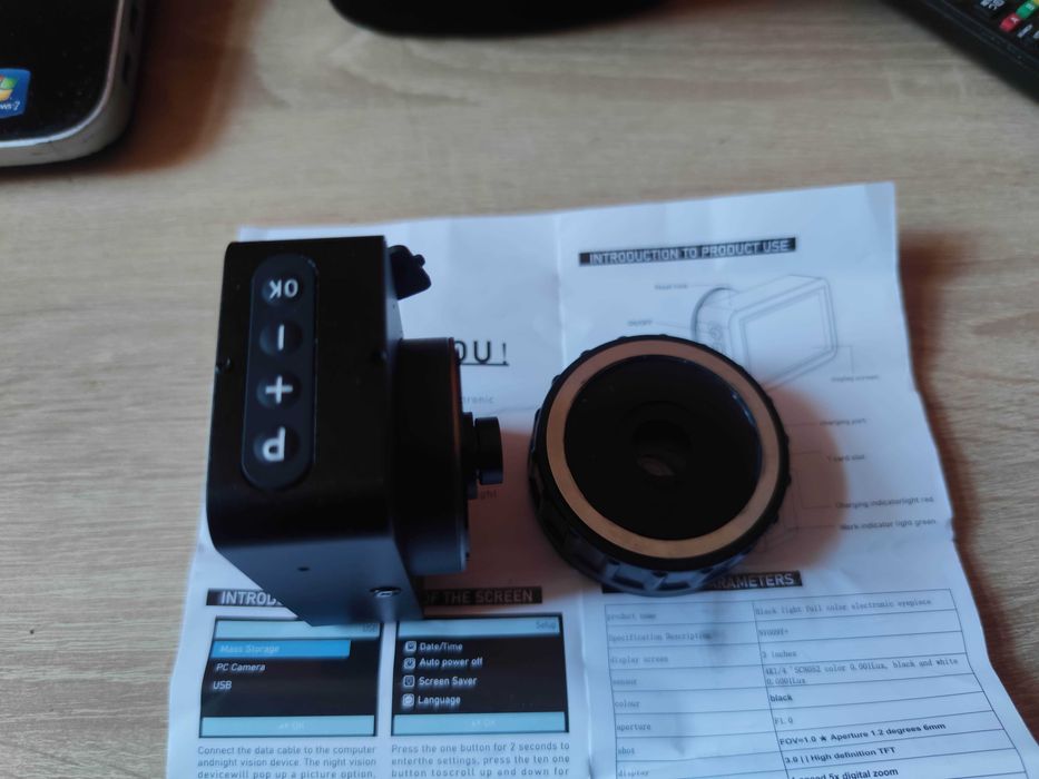 Kamera-aparat do lunety obserwacyjnej 4K 4 krotny zum