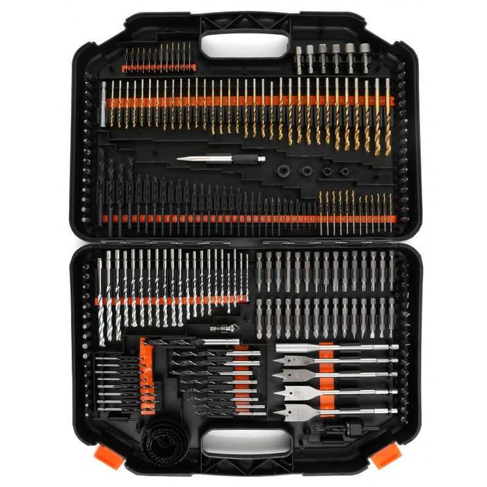 Zestaw wierteł bitów otwornic do drewna metalu HSS nasadki bity 246el