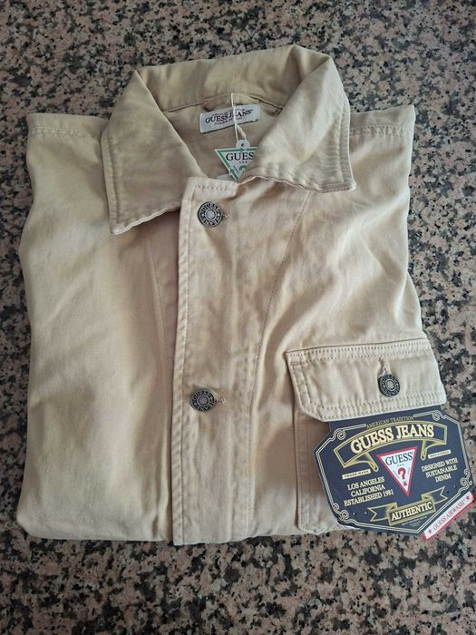 Casaco Guess Jeans Bege Tamanho XXL