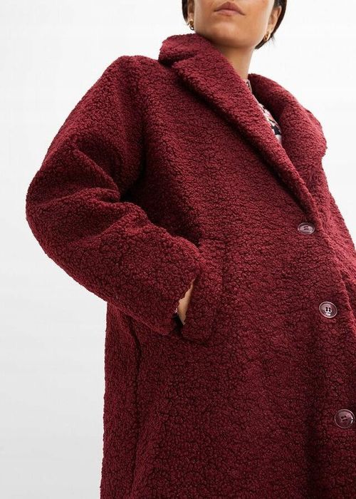 B.P.C płaszcz baranek bordowy 44.