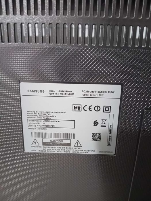 Smart TV Samsung UE43KU6000K