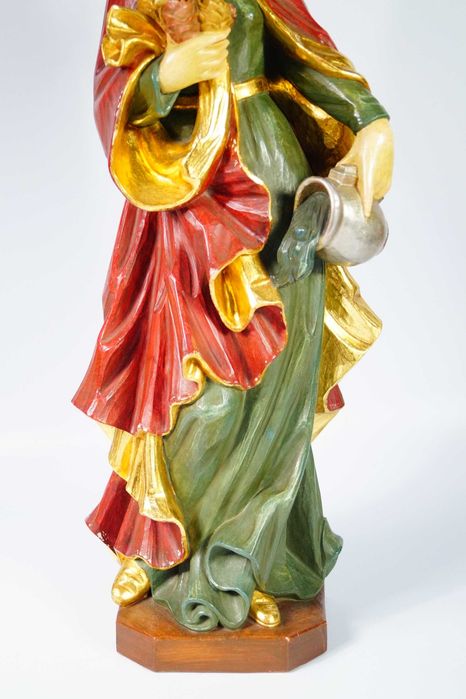 Święta Elżbieta Duża drewniana rzeźba figura polichromia