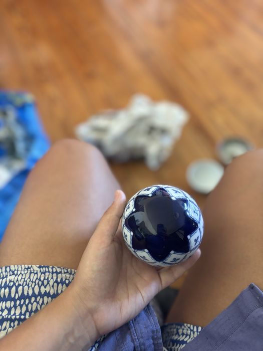 Bola de Cerâmica em Azul