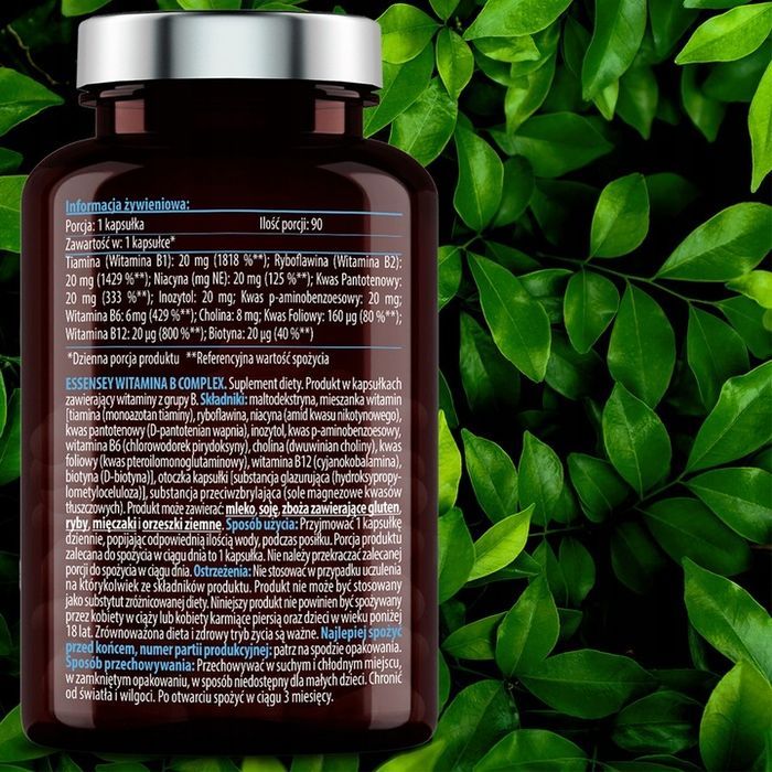 witamina b complex max zmęczenie układ nerwowy umysł metabolizm 90 dni wege