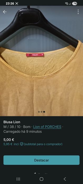Blusa da Marca Lion Usada mas em Bom estado