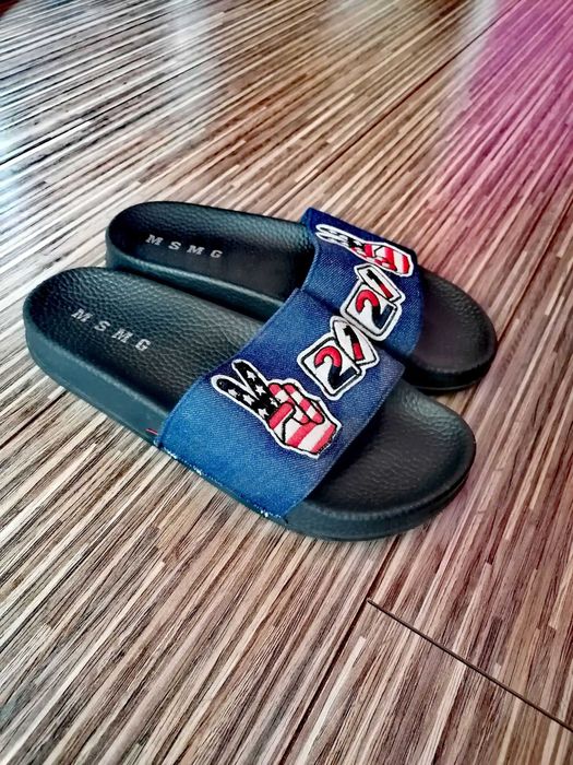 Klapki sportowe jeansowe gumowe kapcie 38 NOWE
