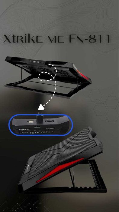 Охолоджувач для ноутбука XTRIKE ME FN-811. 2*USB