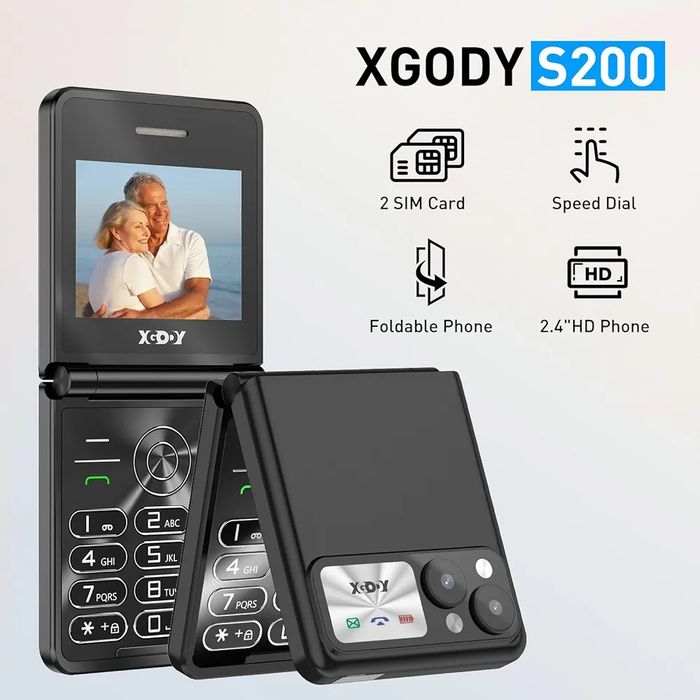 Xgody S200 Big Button Flip Phone, Desbloqueado GSM Mobile para idosos,