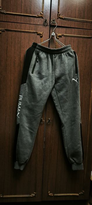 Теплі спортивні штани Puma   флісові на молніях