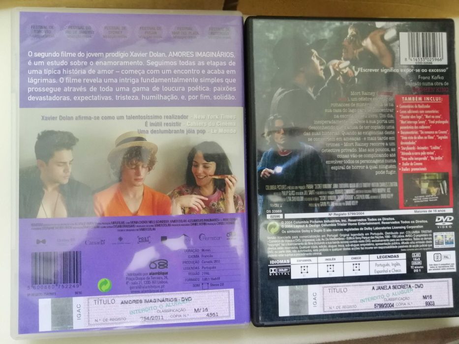 Amores imaginarios Xavier Dolan  A janela secreta Johnny Depp