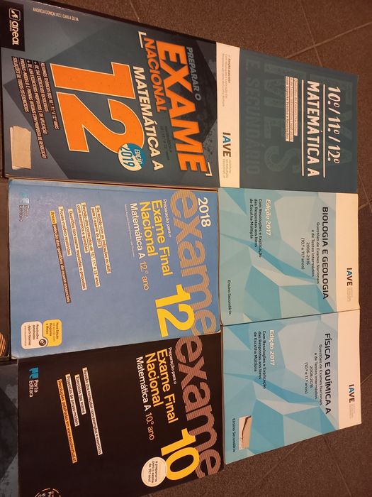 Livros Preparação Exames 10 11 12 ano Secundário IAVE, Areal, Porto Ed
