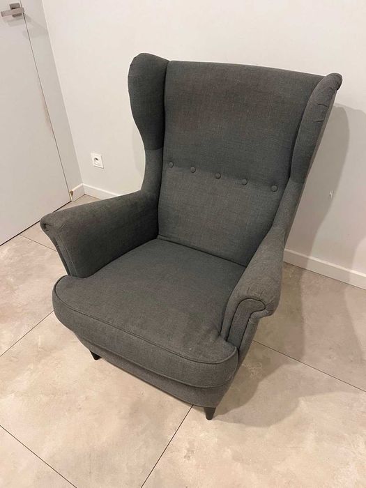 fotel IKEA STRNDMON uszak szary