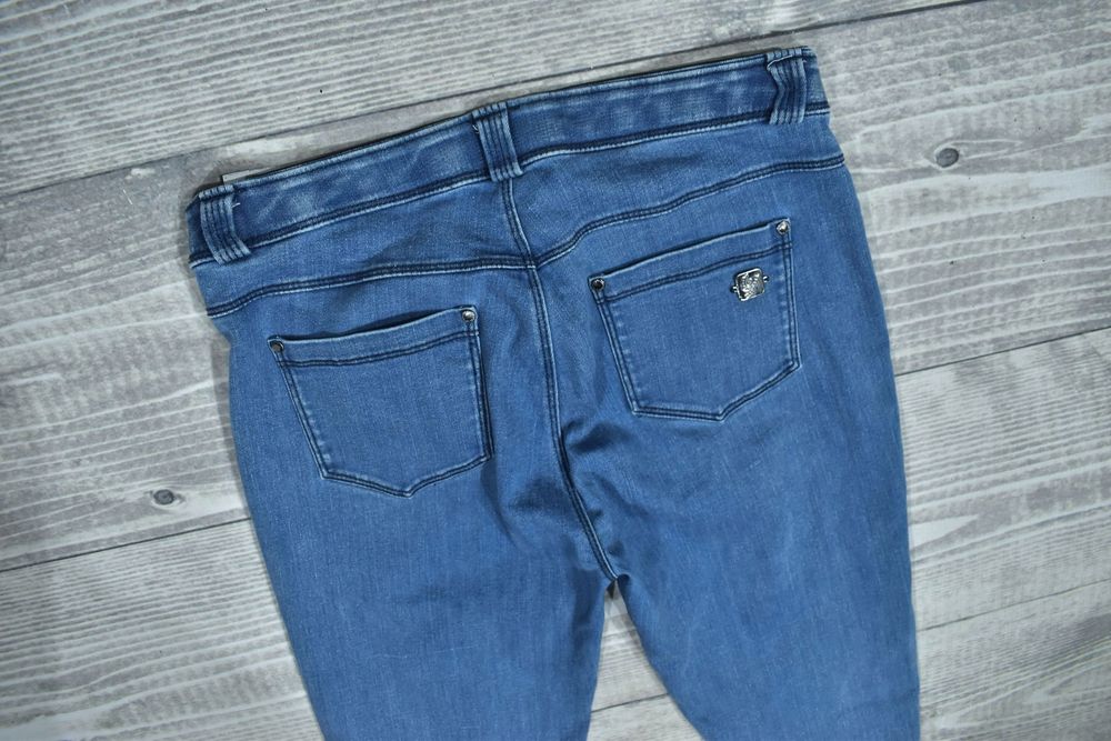 Freddy Black Spodnie Legginsy Jeansowe Distress S