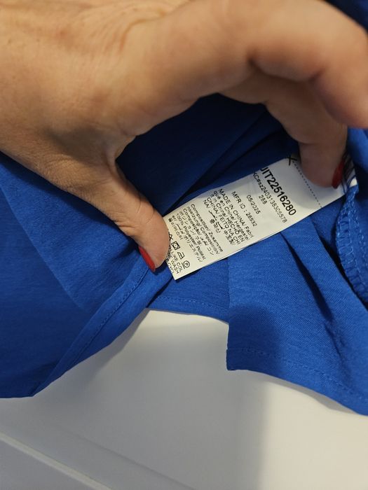 Bluzka z krótkim rękawem szafirowa 2XL