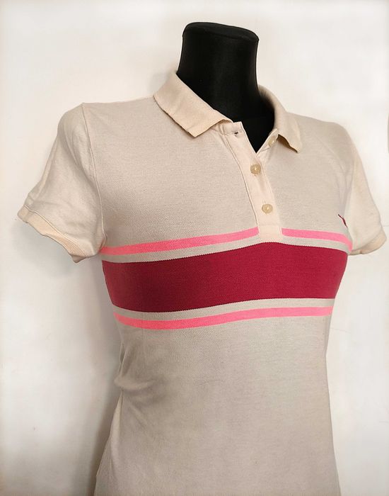 beżowa koszulka z kołnierzykiem polo damska r. 38 American Eagle