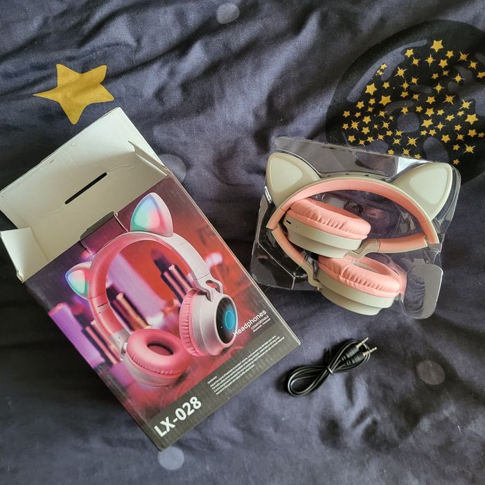 Бездротові дитячі навушники з котячими вушками та підсвіткою