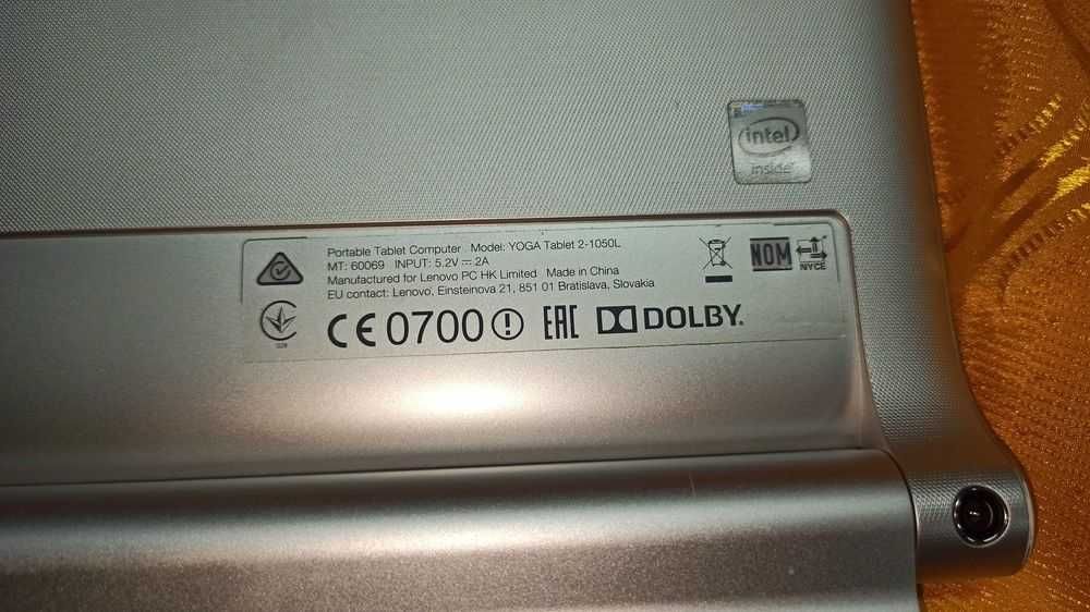Планшет Lenovo Yoga Tablet 2 -1050L 10.1" WiFi 16GB Silver
