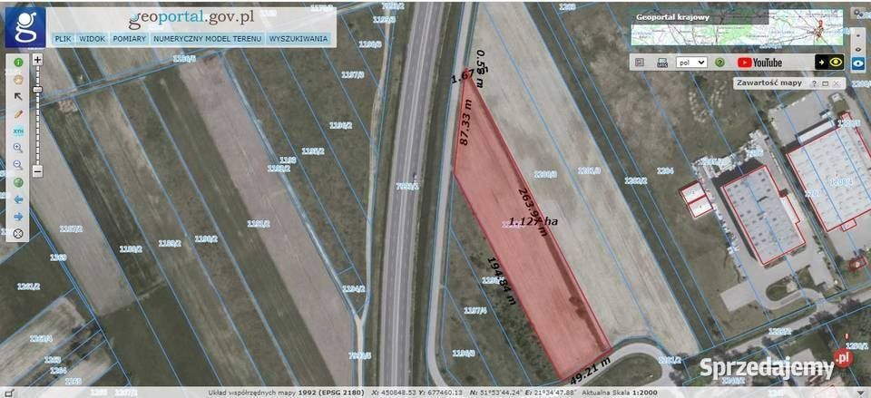 działkę inwestycyjna 11000m Warszawa Garwolin
