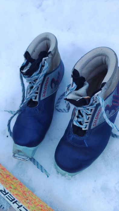 Narty dziecięce biegowe Fischer plus buty Salomon