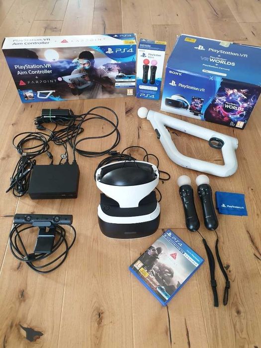 Gogle Vr do Ps4 i Ps5 aim controller, Kamera, Okulary Procesor Move x2