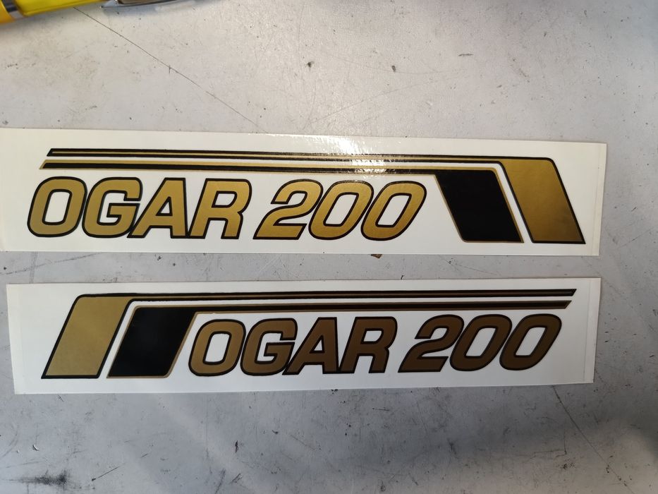 Naklejki naklejka zbiornika baku Romet ogar 200 złote kpl