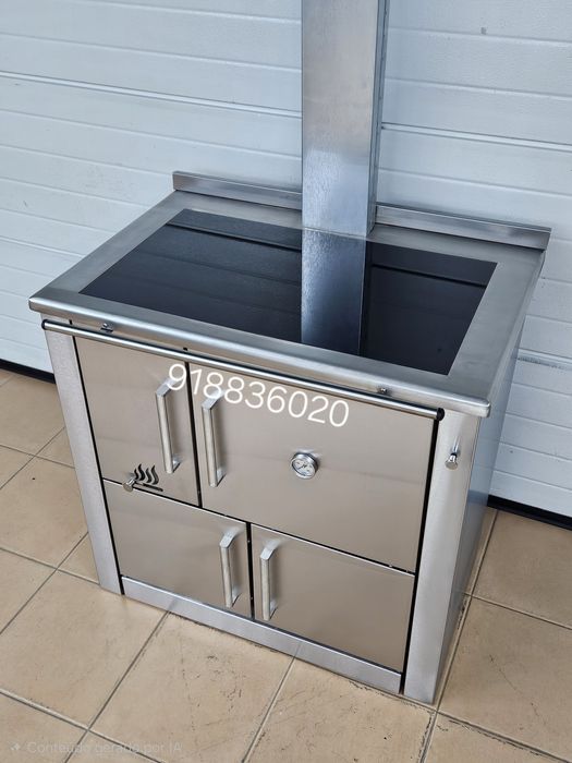 Fogão Lenha INOX Vitroceramica - NOVOS  - Fabrico Nacional