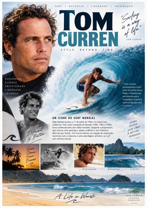Lote 8 Posters novos Ícones do surf