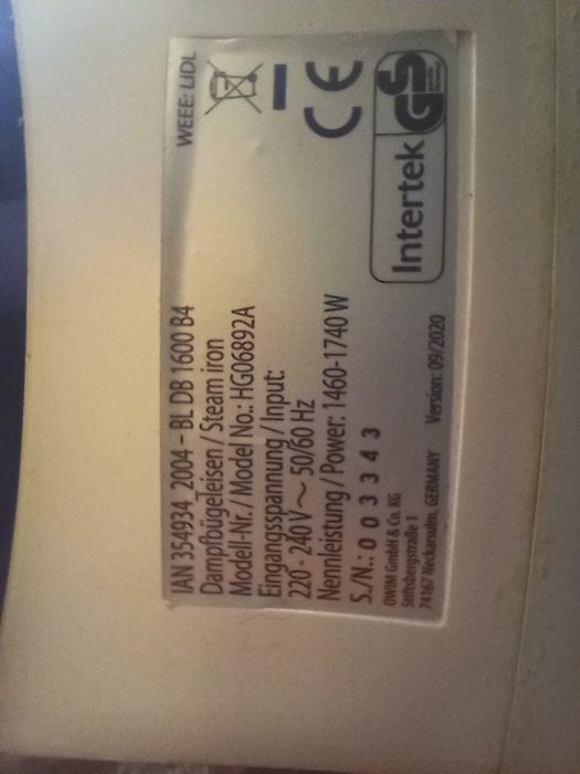 Żelazko niemieckie Lidlowskie