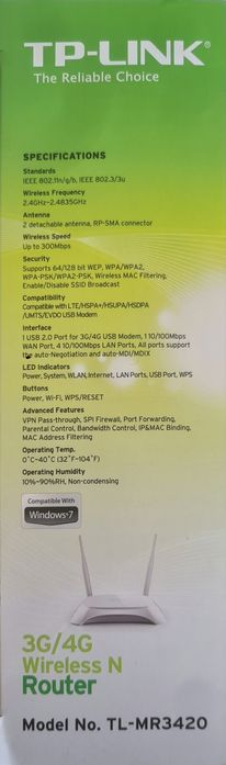 Router TP-Link 3G/4G Wireless N Router64729665269635121