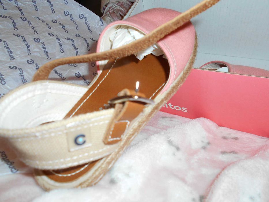 Sandálias/ Canvas CONGUITOS, rosa suaves, 26, Menina, NOVOS