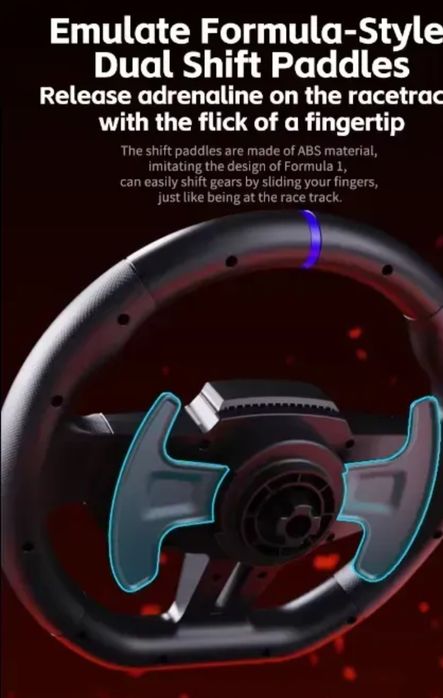 Ігрове кермо PXN V9 GEN2 з педалями і коробкою передач для PS4, PS3, X