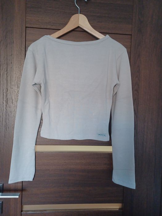 Krótki Top Bluzka crop top z długim rękawem