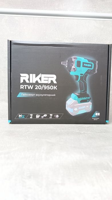 Гайковерт акумуляторний RIKER RTW 20/950K, 20В, 950Нм, 1/2