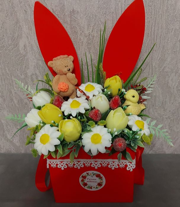 Мыльные  букеты, мыло ручной работы.