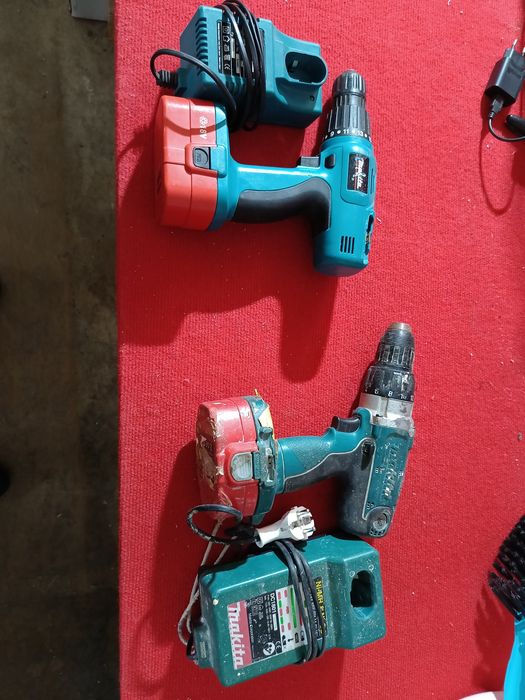 Makita 18V 2x wkrętarka akumulatorowa + 2 baterie + ładowarki