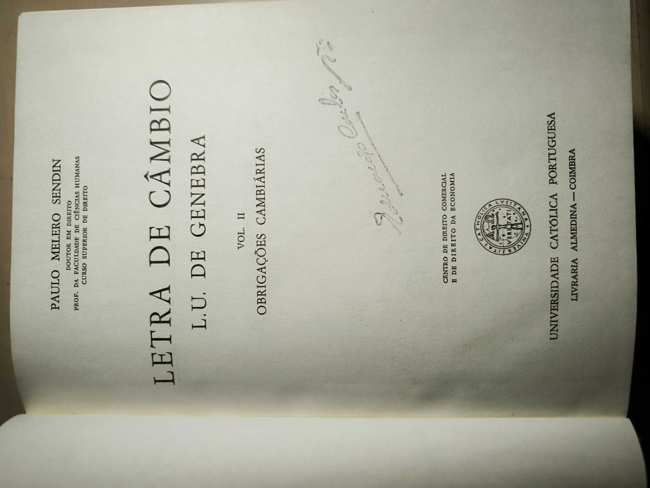 Letra de câmbio vols. I e II