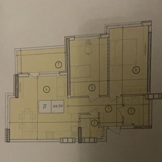 3-комн квартира 65 м.кв ЖК Манхеттен Таирова Филатова