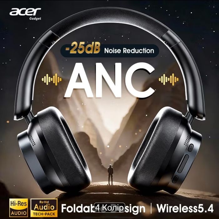 Бездротові Bluetooth навушники Acer OHR633 ,активний шумодав,  глибокий бас, відповідь на дзвінки, довга автономність