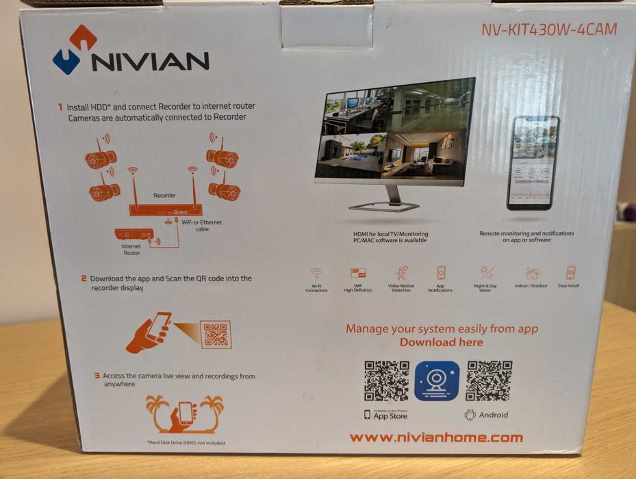 Sistema de videovigilância wireless Nivian435390701539829761