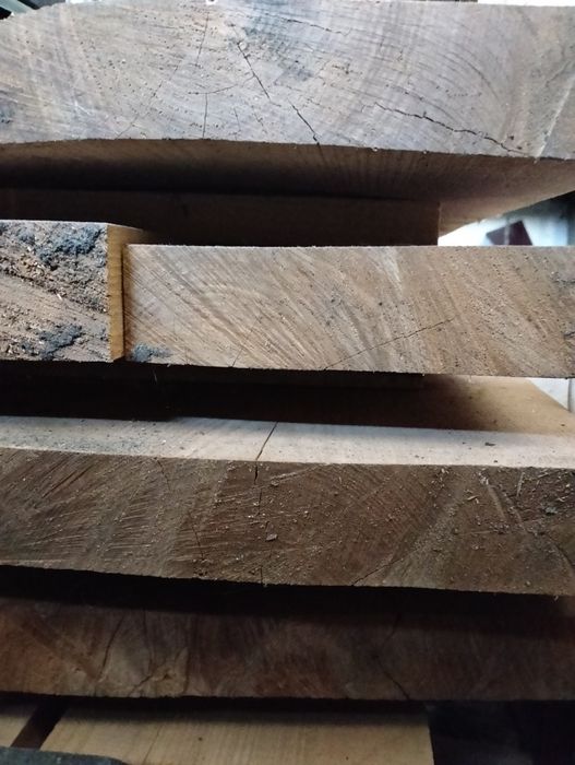 Deski brusy jesionowe bez kory - po suszeniu,  schody, parapety itp