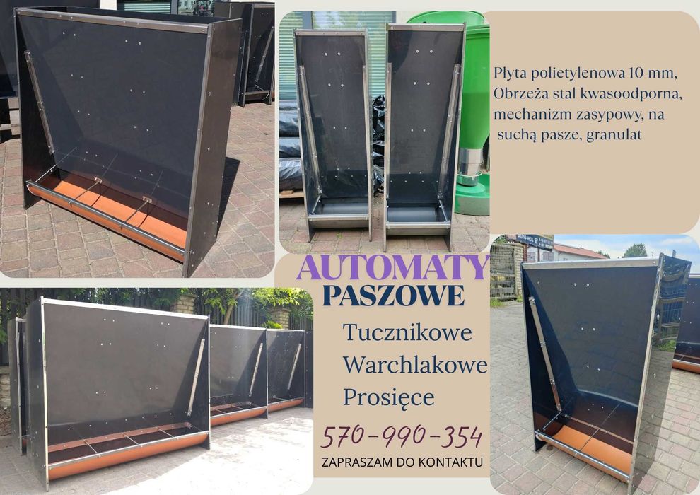 Automat paszowy tucznikowy, na sucho, czterostanowiskowy na 50 świń