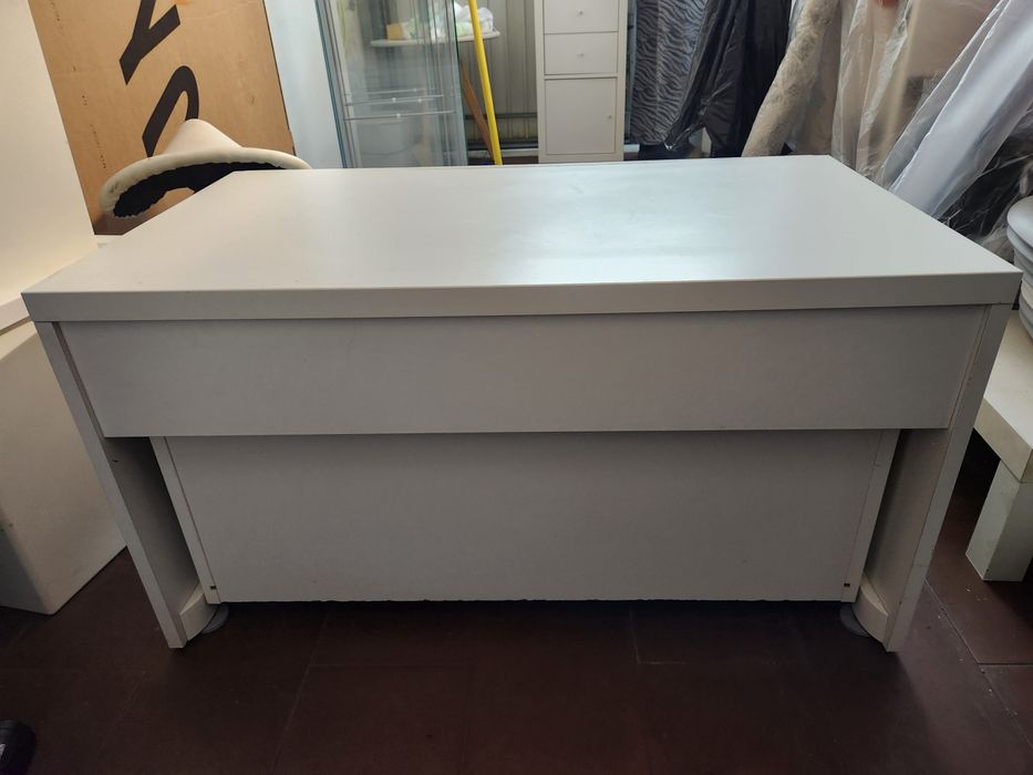 Bau para arrumação branco dimensões  49x90x51 cm