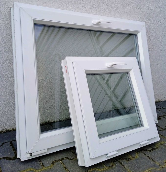 Okno PCV 100x50 2-Szybowe UR  Prawe Gospodarcze Białe Nowe