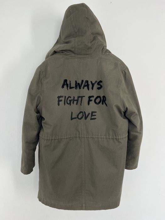 Pinko zielona khaki parka kurtka M