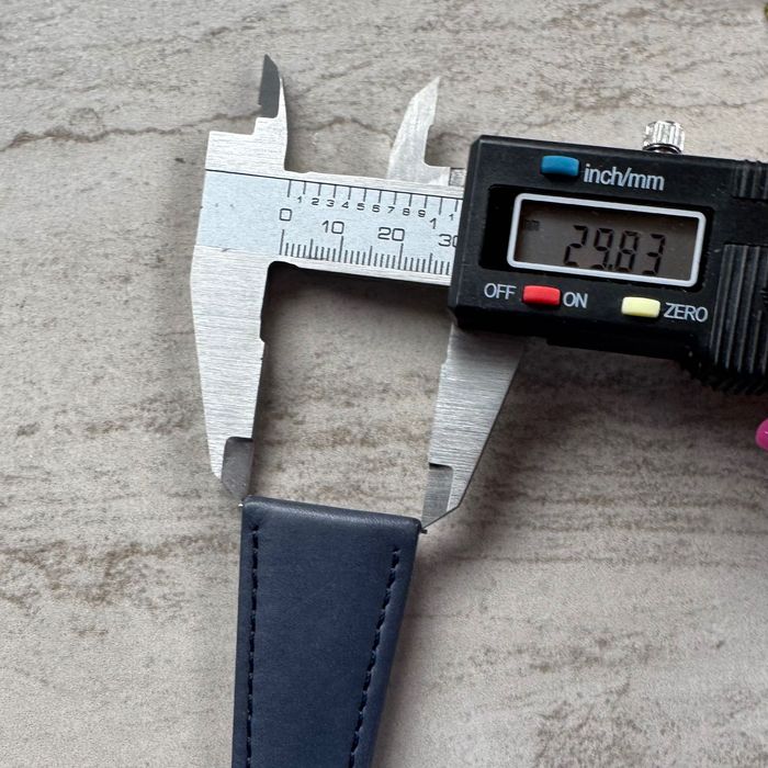 Pasek do zegarka Voltime 30 mm skóra naturalna granatowy