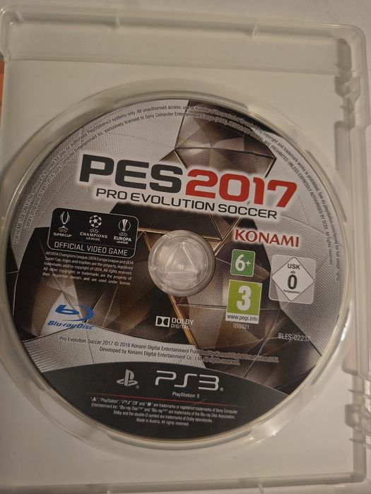 PES 2017 na konsolę PS3, stan idealny